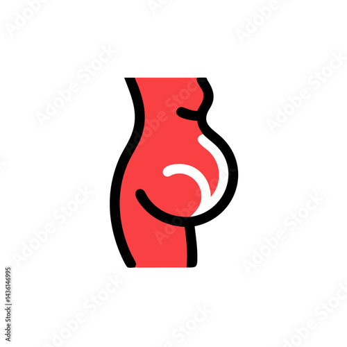 Pregnant belly illustration celebrating maternity care  