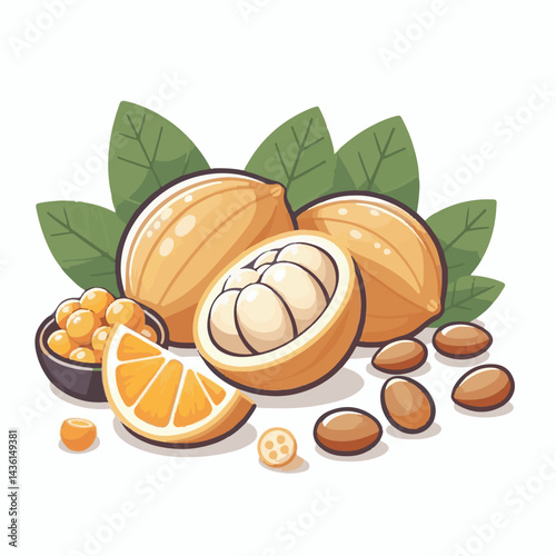 fruit, background, langsat, tropical, food, natural, healthy, ripe, fresh, sweet, delicious, agriculture, longkong, organic, tasty, closeup, thailand, nutrition, plant, diet, white, nature, juicy, iso