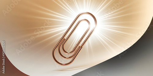 Two metal clips, abstract design.