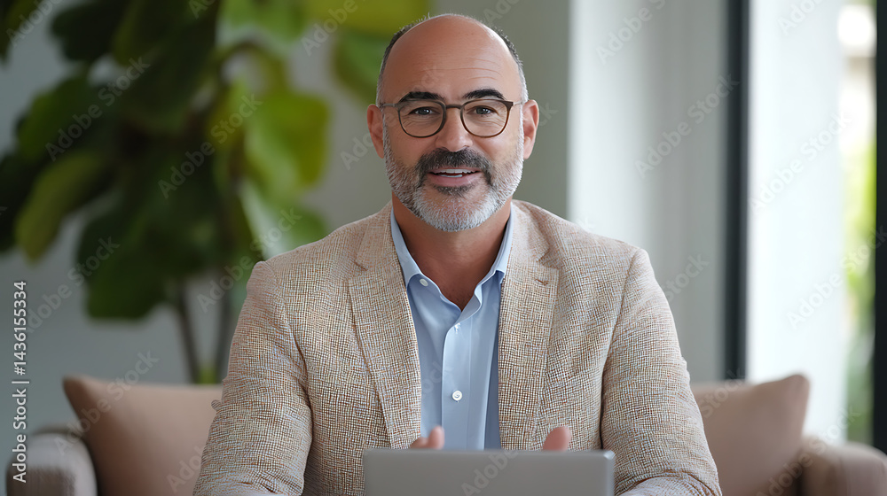 CEO addressing accountability in a company-wide virtual meeting (2)