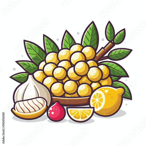 fruit, background, langsat, tropical, food, natural, healthy, ripe, fresh, sweet, delicious, agriculture, longkong, organic, tasty, closeup, thailand, nutrition, plant, diet, white, nature, juicy, iso