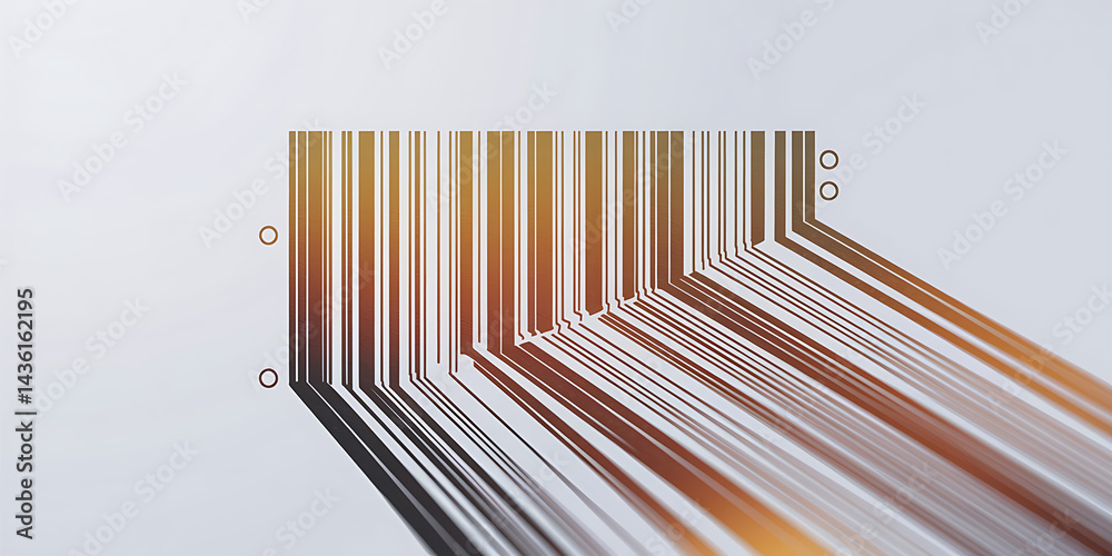 Obraz premium Abstract barcode pattern of varied shades.