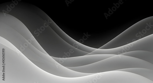 Abstract Gentle Curves Background Featuring Elegant Dark And Light Waves