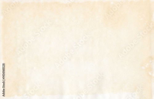 Surface of an old paper or cardboard, background, texture. Backdrop of yellowed, stained, aged paper surface. Old yellowed paper piece. Ancient wall covering. Sunburnt, faded, yellow paper surface