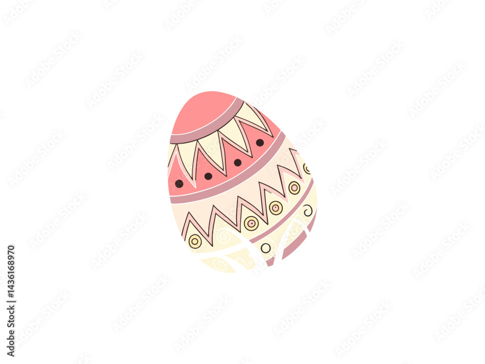 This charming image shows a stylized Easter egg arrangement.