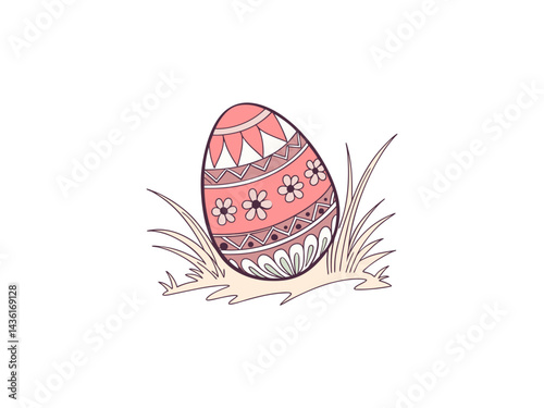 Obraz na płótnie This charming image shows a stylized Easter egg arrangement.