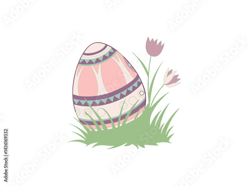 Obraz na płótnie Hand-painted Easter eggs with floral designs - springtime holiday images for Easter celebrations and decorations
