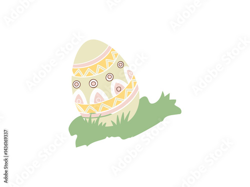 Obraz na płótnie Hand-painted Easter eggs with floral designs - springtime holiday images for Easter celebrations and decorations