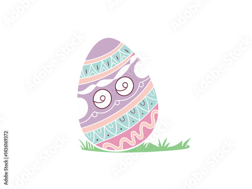 Obraz na płótnie Hand-painted Easter eggs with floral designs - springtime holiday images for Easter celebrations and decorations
