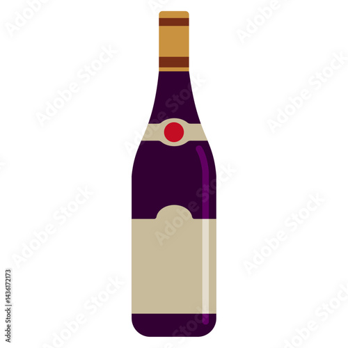 ワイン 瓶 ボトル のイラスト