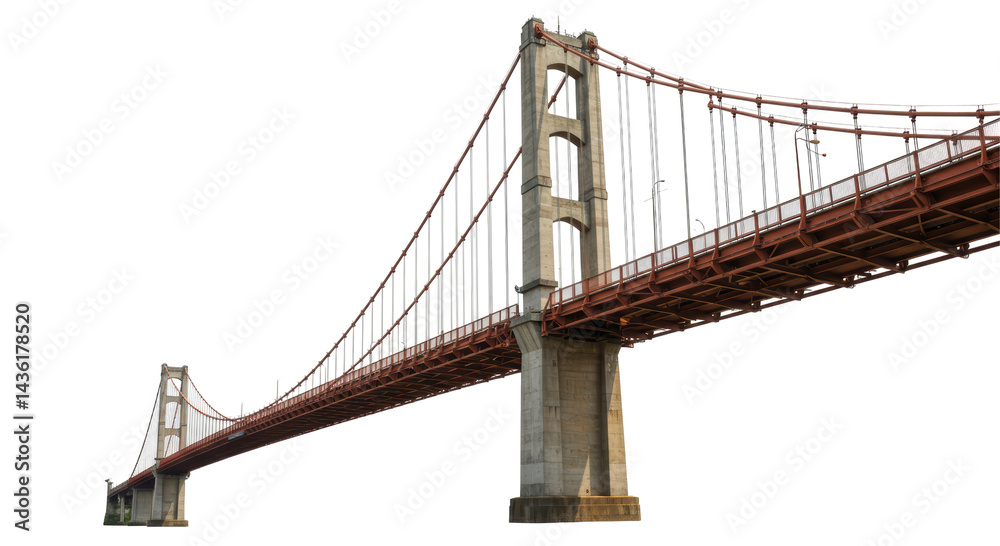 Fototapeta premium Isolated Golden Gate Bridge San Francisco