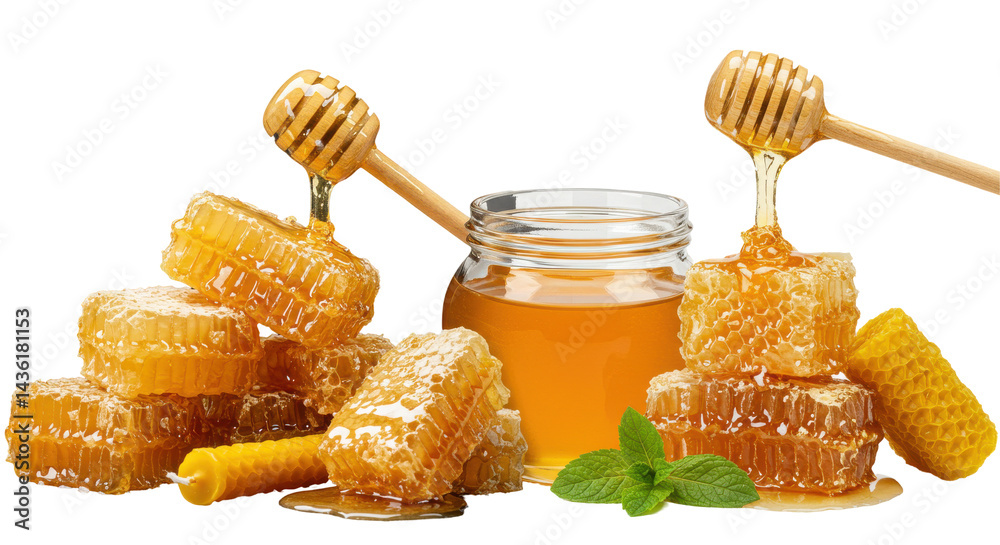 Honeycomb Haven Sweet Gold Drips into a Jar of Delight Honeycomb Haven Sweet Gold Drips into a Jar of Delight