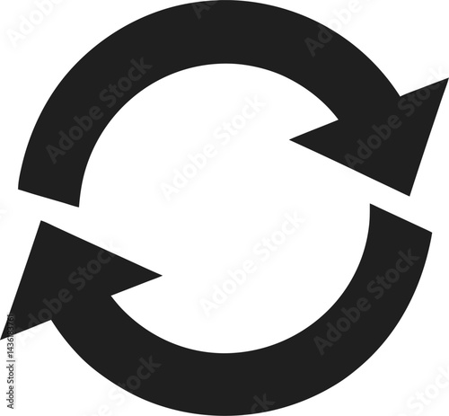 Reload icon vector. Refresh icon. recycle vector icon symbol and arrow rotation circle in transparent background.