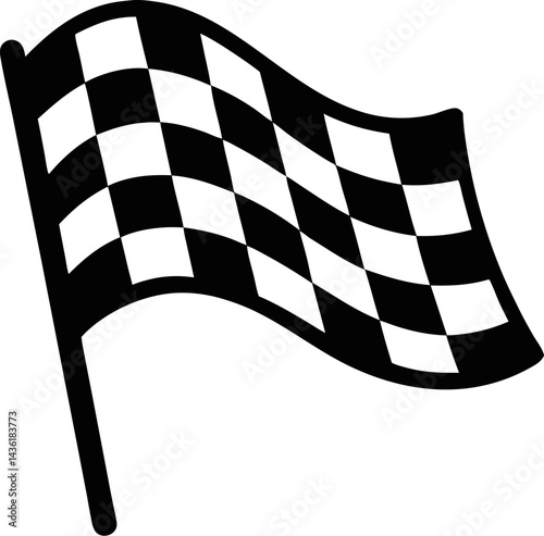 crossed checkered racing flag NASCAR racing flag eps vector illustration