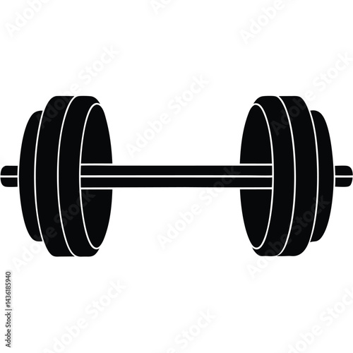 dumbbell isolated on white