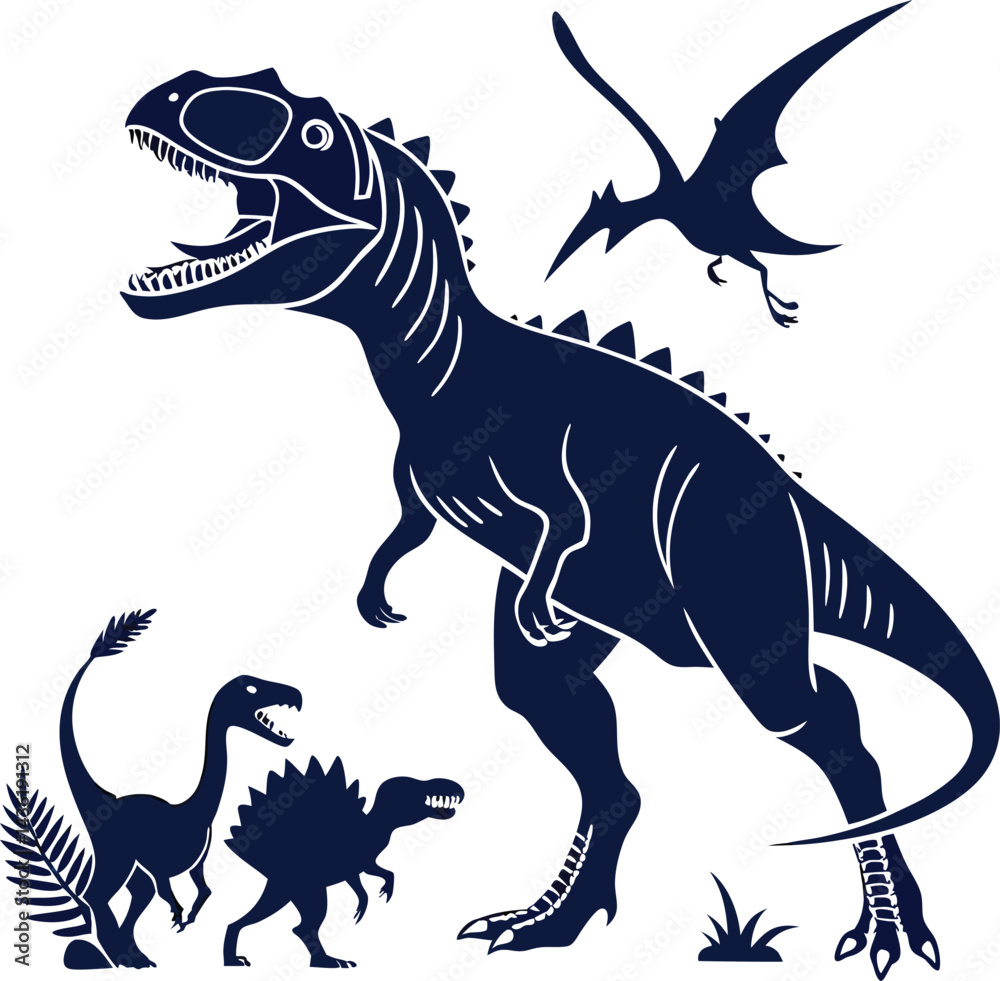 Fototapeta premium dinosaur vector illustration and vector illustration of a dinosaur