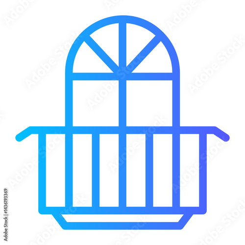 balcony gradient icon