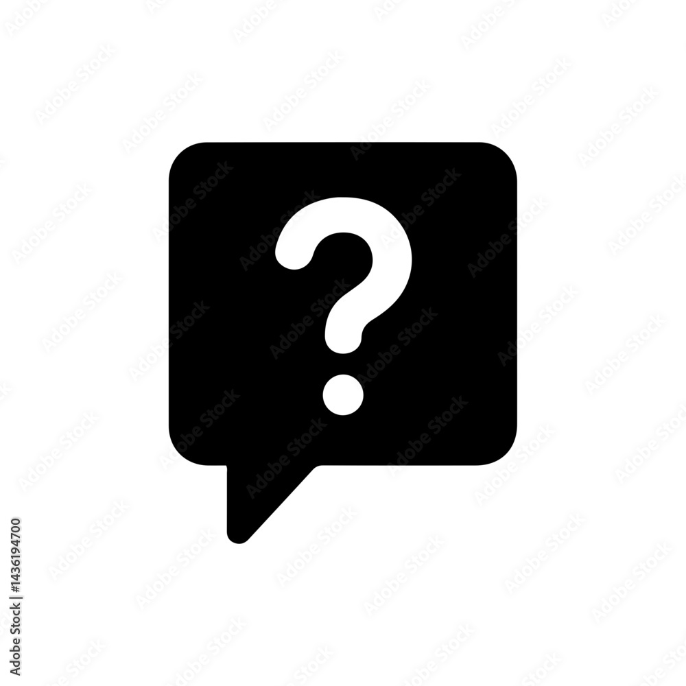FAQ Mobile App Icon with Question Popup FAQ Mobile App Icon with Question Popup