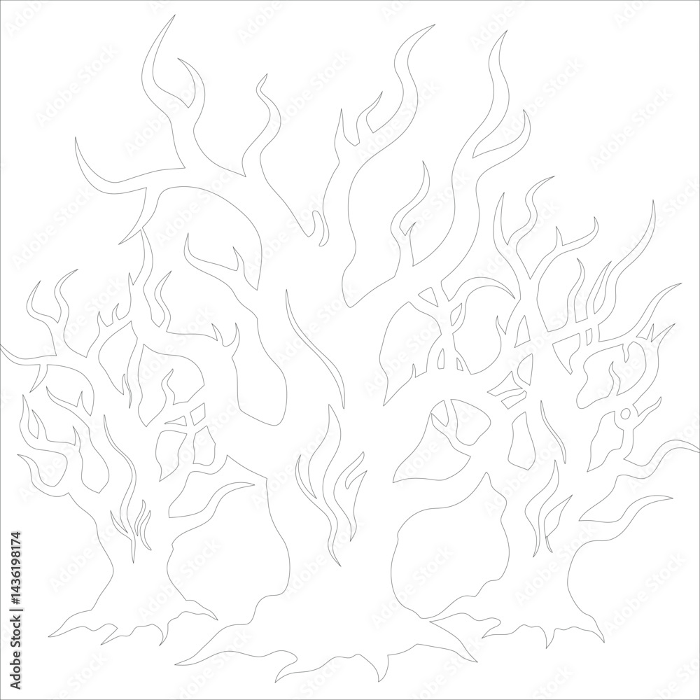 Spooky Tree Forest Background Spooky Tree Forest Background