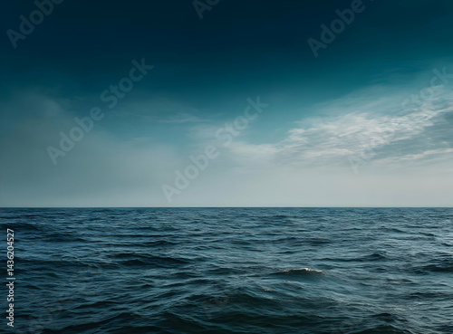 Wallpaper Mural The ocean stretches endlessly, empty and silent, a visual of profound loneliness. Torontodigital.ca