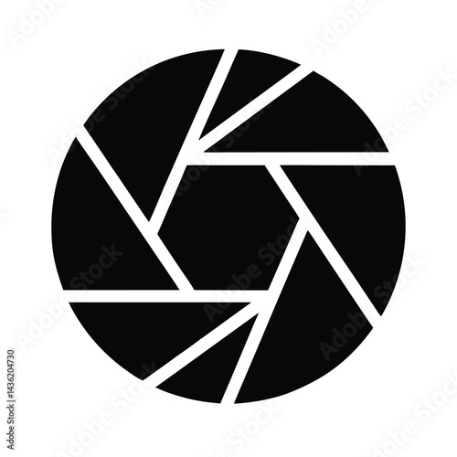 Shutter Stencil Icon Vector Illustration