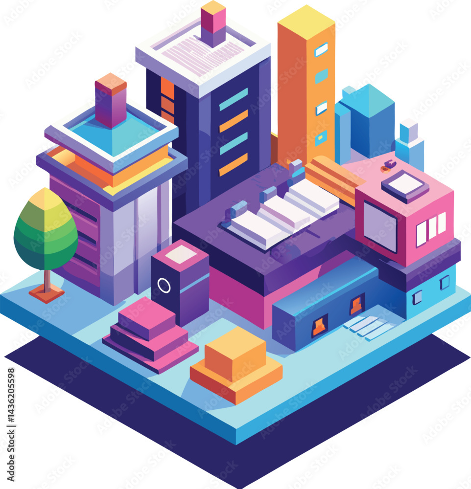 High-Quality 3D Isometric Illustration with Vibrant Colors and Modern Minimalistic Style
High-Quality 3D Isometric Illustration with Vibrant Colors and Modern Minimalistic Style