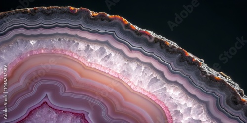 Pink Agate Slice Macro Phot...