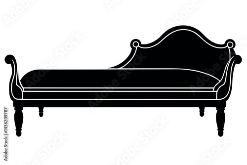 


     Daybed icon silhouette vector illustration.
