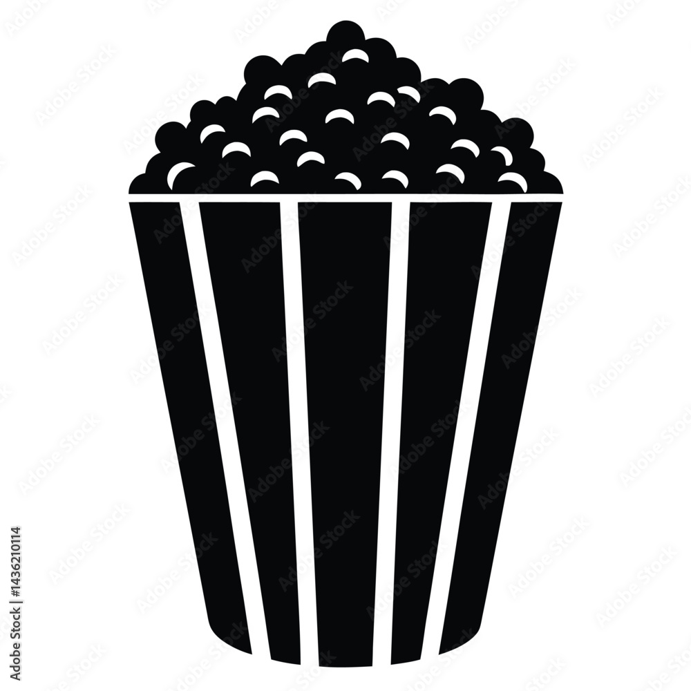 popcorn in a black bucket popcorn in a black bucket
