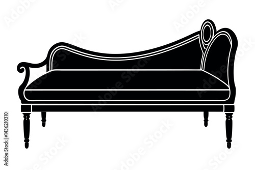


     Daybed icon silhouette vector illustration.
