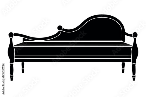


     Daybed icon silhouette vector illustration.
