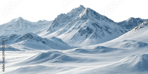 Snowy Mountain Range Digita...