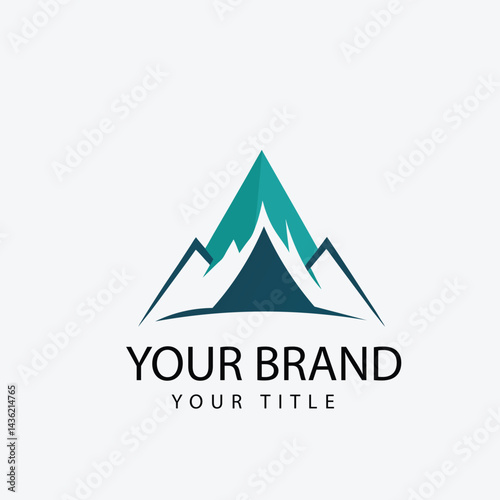 Mountain Peak Logo - Adventure Brand, Outdoor Company, Expedition, Hiking, Climbing, Nature Exploration


