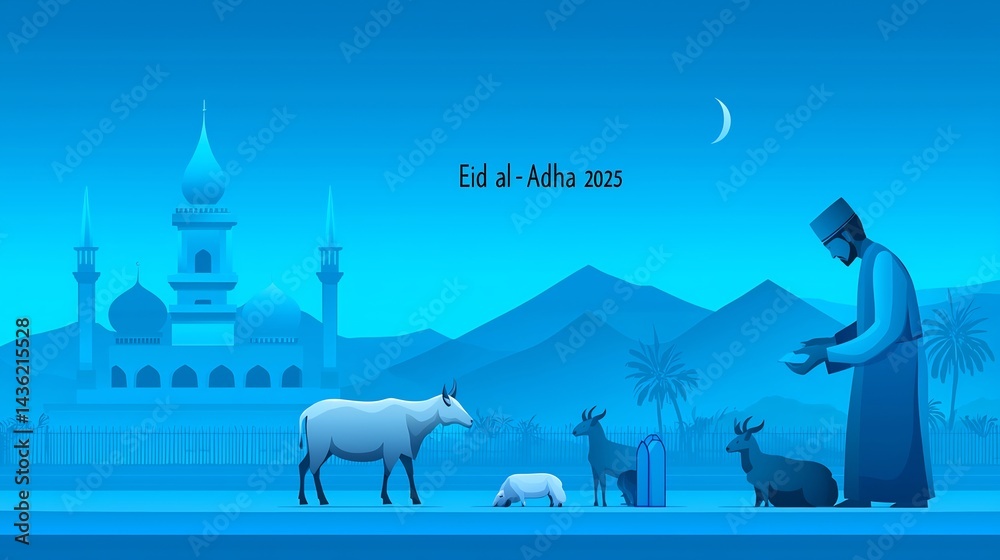 Naklejka premium Islamic festival celebration