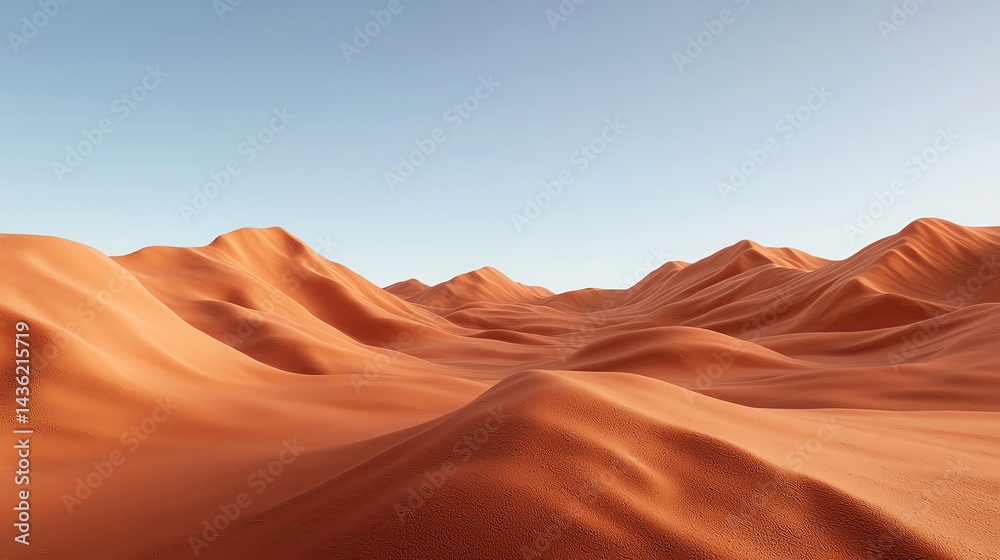 Naklejka premium highaltitude desert plateau surrounded by sandstone cliffs, warm tones, long shadows, minimalist landscape composition