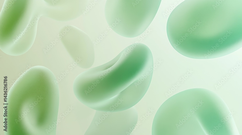 Stylized Floating Shapes Creating a Serene Minimalistic Wallpaper Design