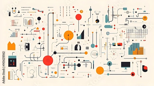 Financial investing, stocks, analysis concept, 
Brain Network