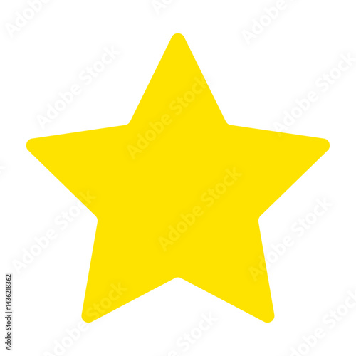 一つの星のベクターイラスト：シンプルな輝き - Single Star Vector Illustration: Minimal Shine