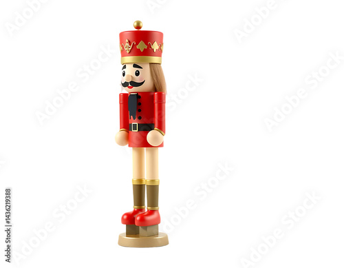 A festive 3D cartoon nutcracker Christmas decoration photo