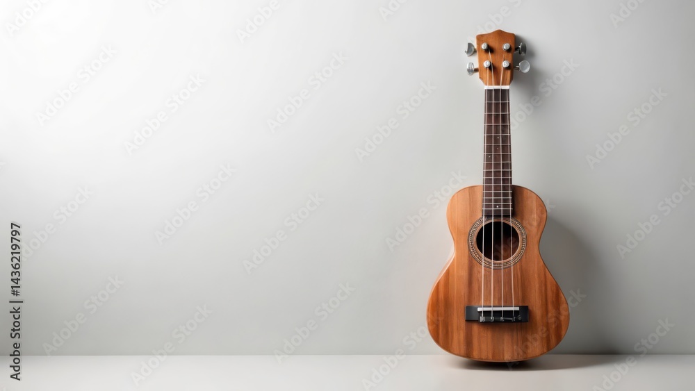 Fototapeta premium Ukulele on White Background