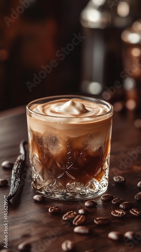 Gourmet Cold Brew with Creamy Foam and Cocoa Dust