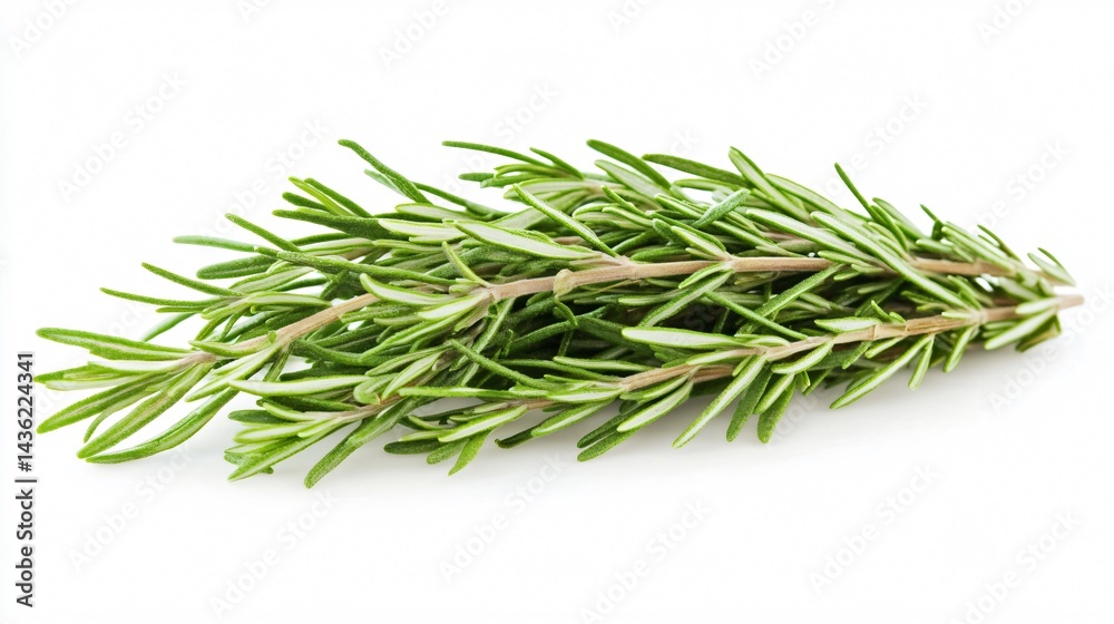 Fresh Rosemary Herb Isolated on White Background for Culinary Designs Fresh Rosemary Herb Isolated on White Background for Culinary Designs