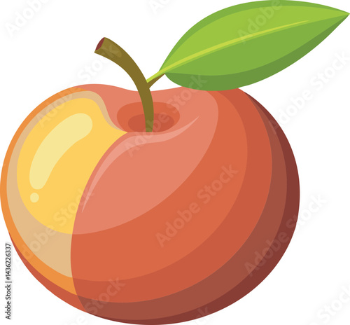 A vibrant vector art illustration of mamoncillo and nectarine fruits, showcasing colorful, detailed textures and fresh tropical appeal, perfect for designs.