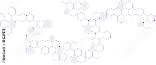 Abstract Technology hexagon background, abstract hexagon chemical pattern, for background, backdrop, science, book cover, banner