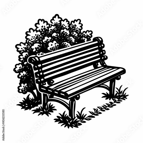 Fototapeta Naklejka Na Ścianę i Meble -  bench in the park