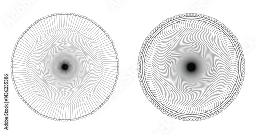 Abstract silhouette line art floral asian decorative illusion mandala design	