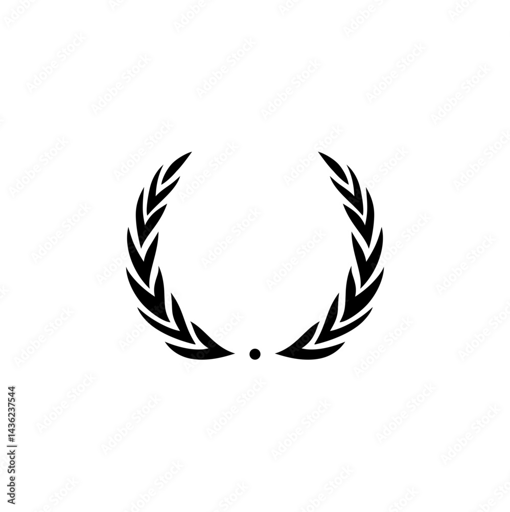 Laurel wreath icon vector illustration Laurel wreath icon vector illustration