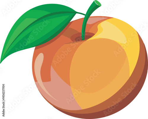 A vibrant vector art illustration of mamoncillo and nectarine fruits, showcasing colorful, detailed textures and fresh tropical appeal, perfect for designs.