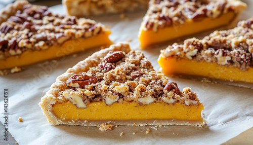 Wallpaper Mural Variety of fall pie slices on parchment paper Torontodigital.ca