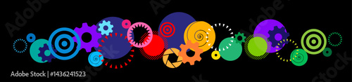 Frieze of circular elements	